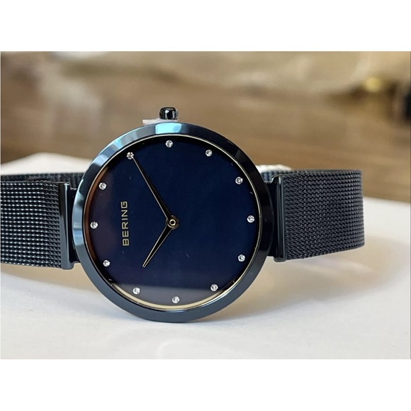 BERING Gold Accent Blue Milanese 32 mm Women\'s Watch - 18132-399 MSRP: $199 main image 2